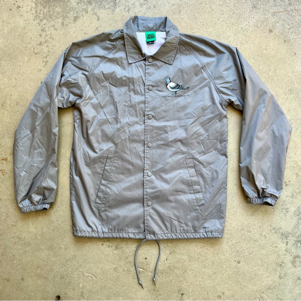 Anti Hero Lil Pigeon Ripstop Coaches Jacket Medium Gray